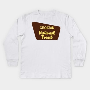Croatan National Forest Kids Long Sleeve T-Shirt